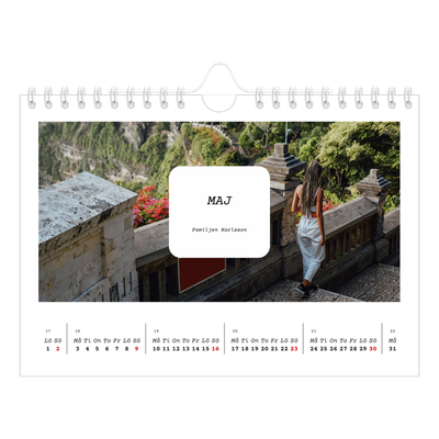Fotokalender A5 Enkel — Hela historien [Maj]