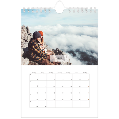 Fotokalender A5 Enkel — Klassisk kalender [April]