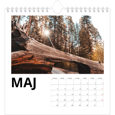 Årskalender kvadratisk — Vit kalender [omslag]