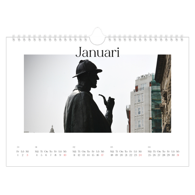 Fotokalender A4 Enkel — Min reseskildring [Januari]