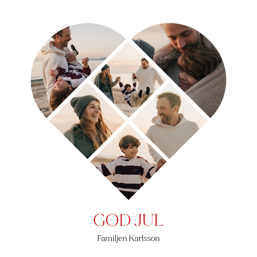 Fotokort — Hjärtliga helgdagar