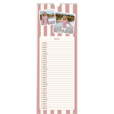 Fotokalender Smal  — Retro mönster [Mars]