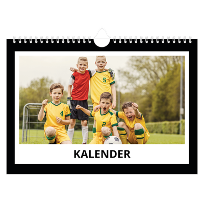 Fotokalender A4 Enkel — Svart bakgrund [omslag]