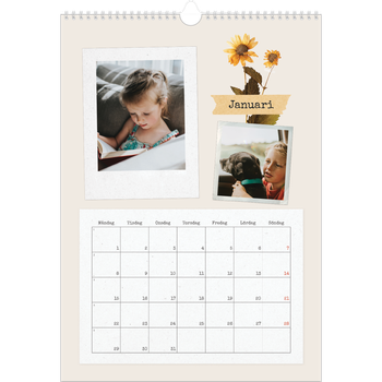 Fotokalender A3 Enkel — Retro scrapbooking