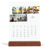 Skrivbordskalender med träställ - Stående — Stadssemester (vit) [April]