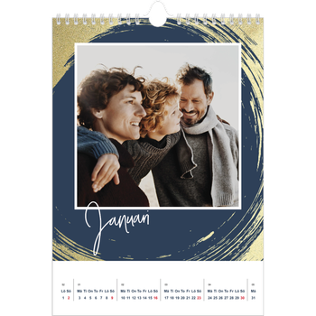 Fotokalender A4 Enkel — Gyllene penseldrag