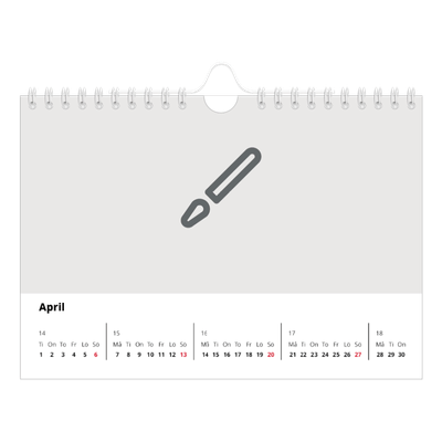 Fotokalender A5 Enkel — Designa din egna fotoprodukt [April]