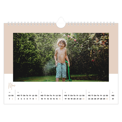 Fotokalender A4 Enkel — Kalender i naturfärger [Mars]