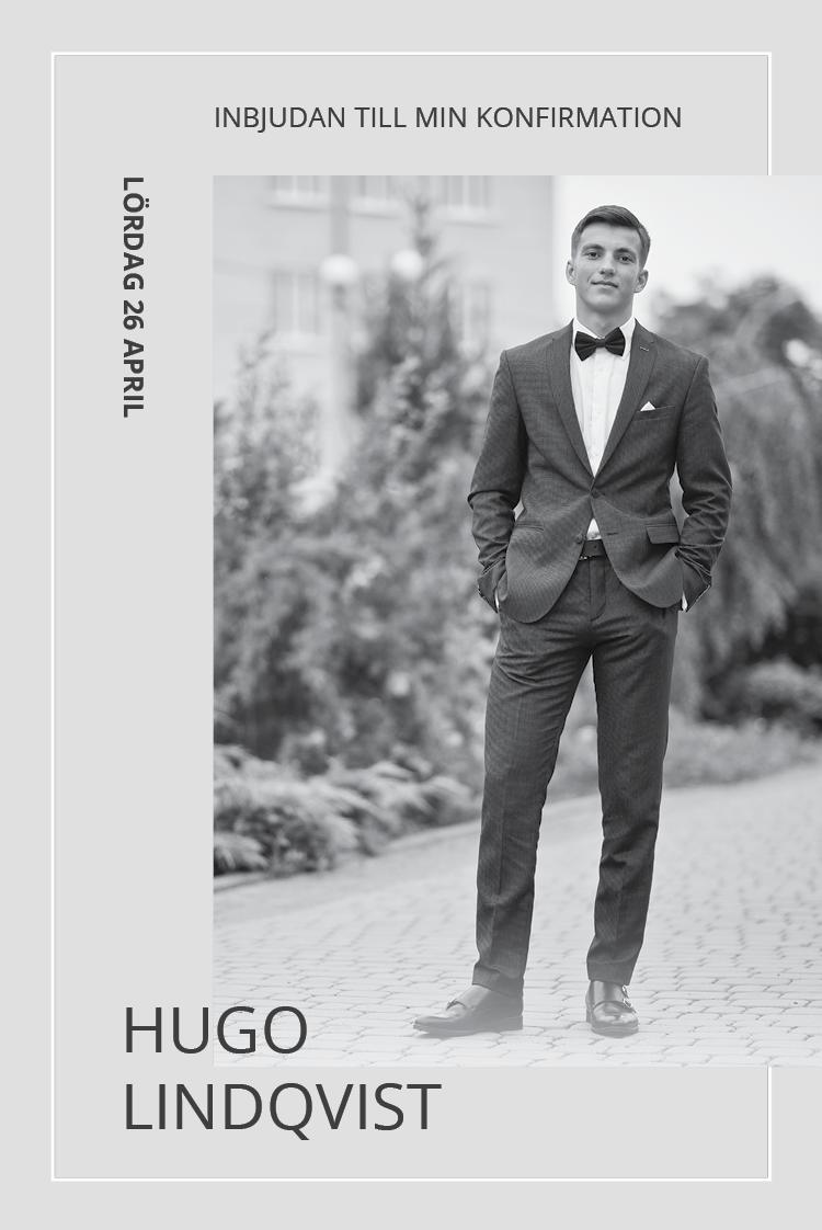 Inbjudningar — Stilren grå