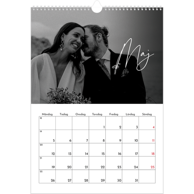 A3 Årskalender — Elegant skrift [omslag]