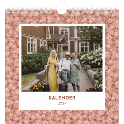 Fotokalender A5 Enkel — Blomstermönster [omslag]