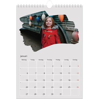 Fotokalender A4 Enkel — Målade bildfält