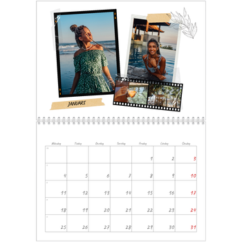 Fotokalender A3 Klassisk — Scrapbook stil
