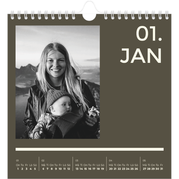 Fotokalender Kvadratisk — Modern och djärv
