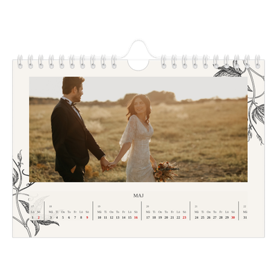 Fotokalender A5 Enkel — Bläck & murgröna [Maj]