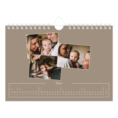 Fotokalender A5 Enkel — Skapade minnen [Mars]
