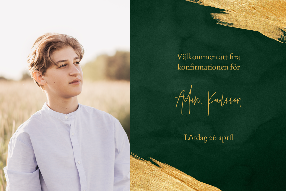 Inbjudningar — Målat guld