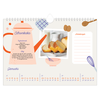 Fotokalender A4 Enkel — Året i recept