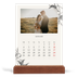 Skrivbordskalender med träställ - Stående — Bläck & murgröna [Januari]