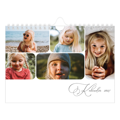 Fotokalender A5 Enkel — Ögonblicksbilder och skrift [omslag]
