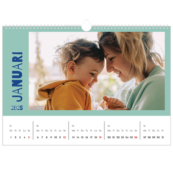 Fotokalender A3 Enkel — Färgglad kalender