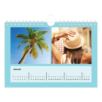 Fotokalender A5 Enkel — Skarpa färger