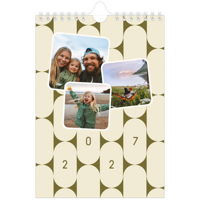 Fotokalender A5 Enkel — Retro mönster [omslag]