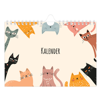 Fotokalender A5 Enkel — Kattassistentar och klotter [omslag]