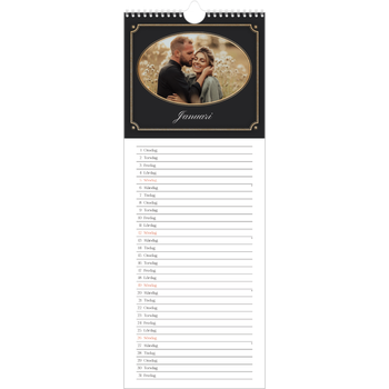 Fotokalender Smal (15x40cm) — Klassisk vintage