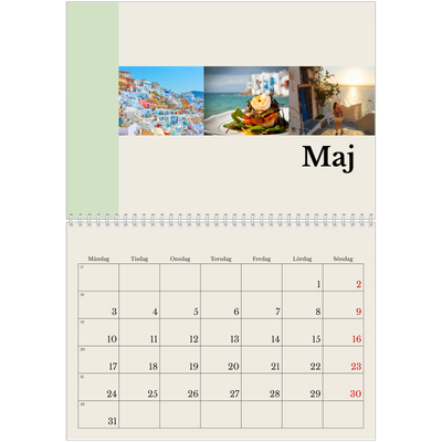 Fotokalender A3 Klassisk (30 x 40 cm) — Världens sevärdheter [Maj]