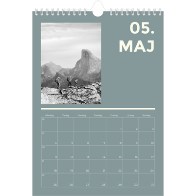 Fotokalender A4 Enkel (20 x 30 cm) — Modern och djärv [omslag]