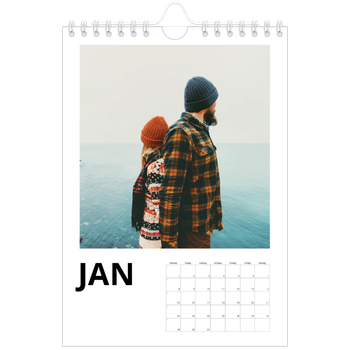 Fotokalender A5 Enkel — Vit kalender