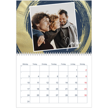 Fotokalender A3 Klassisk — Gyllene penseldrag