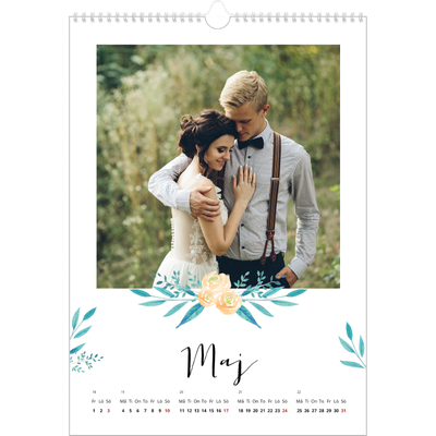 A3 Årskalender — Illustrationer av blommor [omslag]