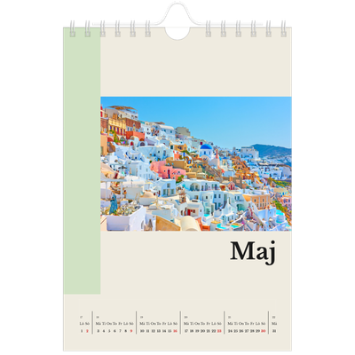 Fotokalender A5 Enkel — Världens sevärdheter [Maj]