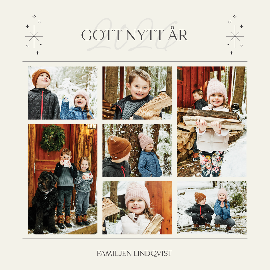 Fotokort — Glittrande nyår