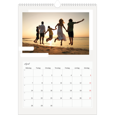 A3 Årskalender — Pastell färger [April]