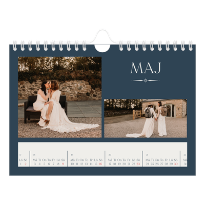 Fotokalender A5 Enkel — Skiffer & seriffer [Maj]