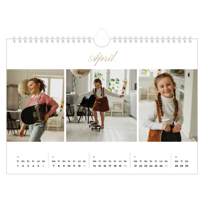 Fotokalender A4 Enkel — Fotolister [April]