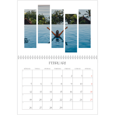 Fotokalender A3 Klassisk (30 x 40 cm) — Resemosaiker [Februari]