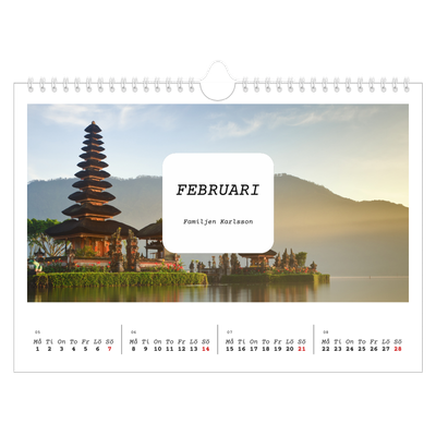 Fotokalender A4 Enkel — Hela historien [Februari]
