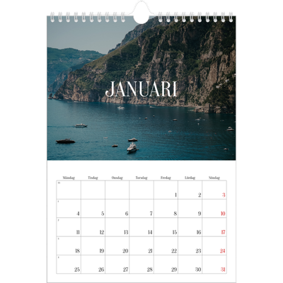 Fotokalender A4 Enkel (20 x 30 cm) — Oändlig flykt [Januari]