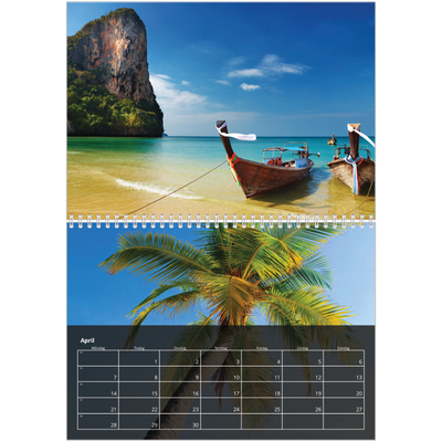 Fotokalender A3 Klassisk (30 x 40 cm) — Transparent kalender [April]