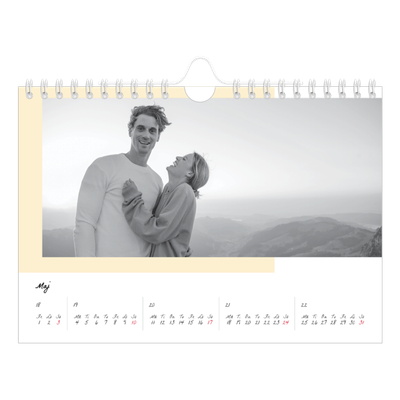 Fotokalender A5 Enkel — Färgglada ramar [omslag]