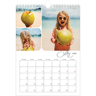 Fotokalender A4 Enkel (20 x 30 cm) — Ögonblicksbilder och skrift [omslag]