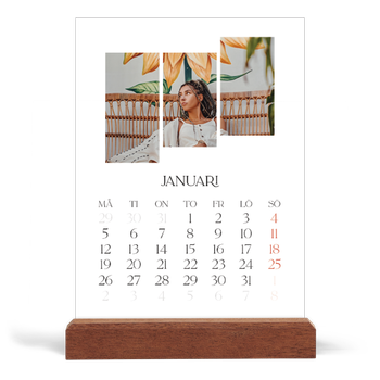 Skrivbordskalender med träställ - Stående — Resemosaiker
