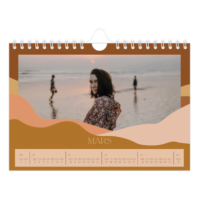 Fotokalender A5 Enkel — Neutrala berg [Mars]