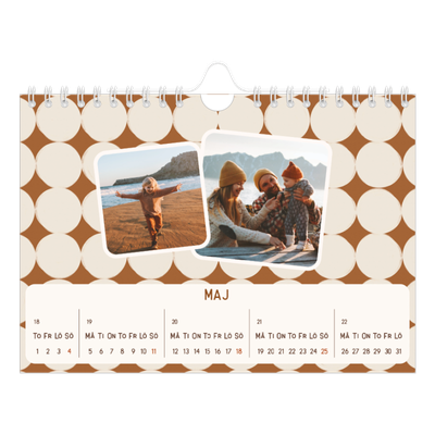 Fotokalender A5 Enkel — Retro mönster [omslag]