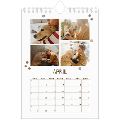 Fotokalender A5 Enkel — Lekfull valp [April]
