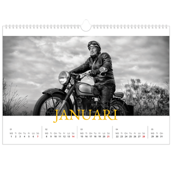 Fotokalender A3 Enkel — Historisk stil